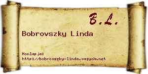 Bobrovszky Linda névjegykártya